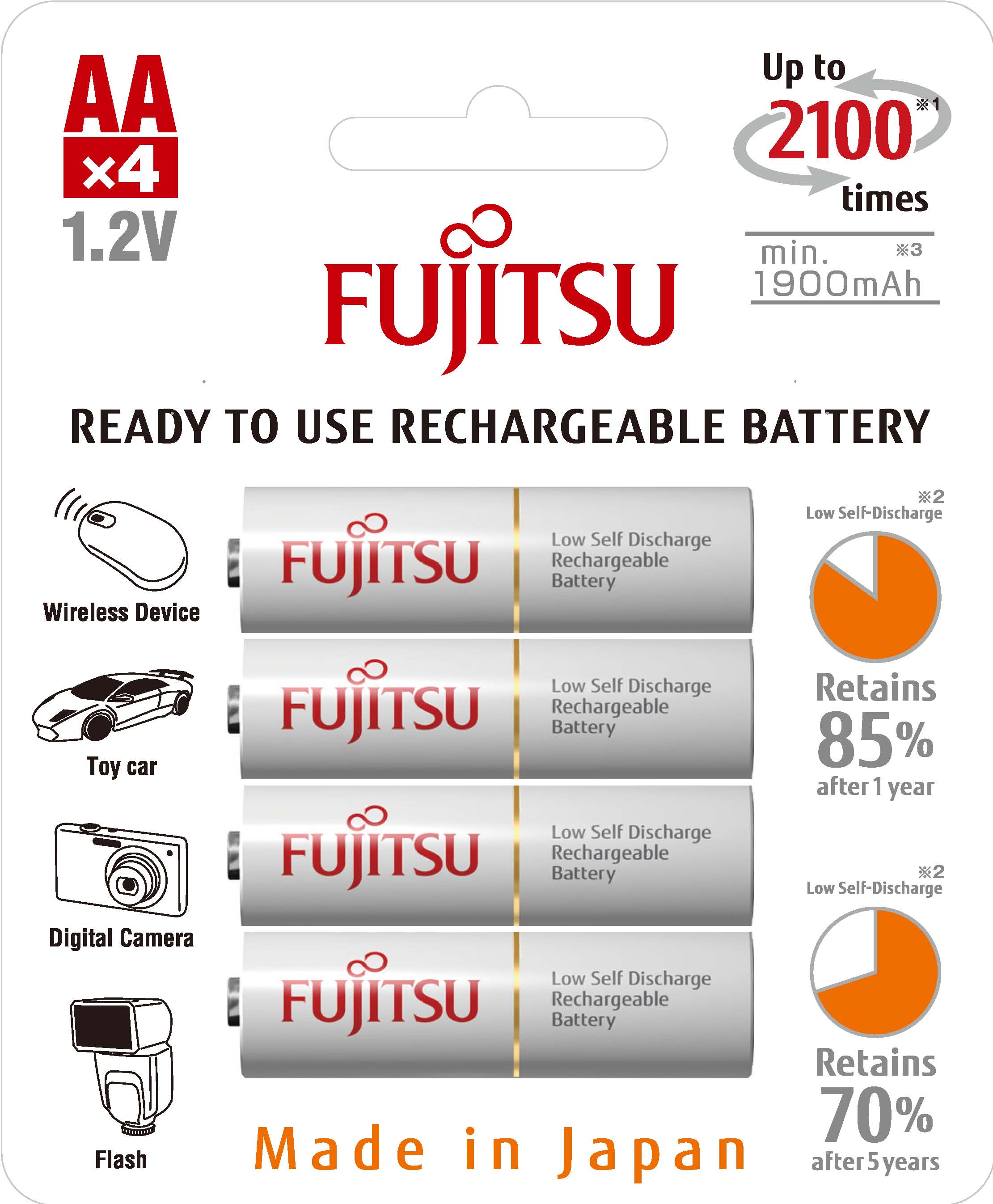 Pin sạc Fujitsu HR-3UTCEX(4B) - AA - 1900mAh